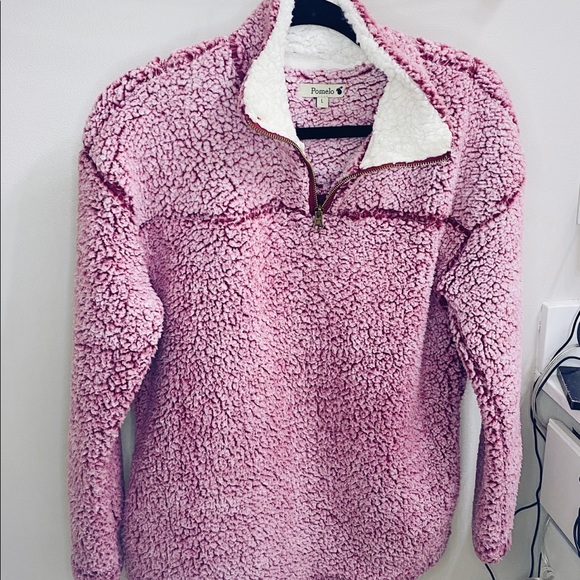 Magenta/Pink Quarter Zip Sherpa - Picture 2 of 4
